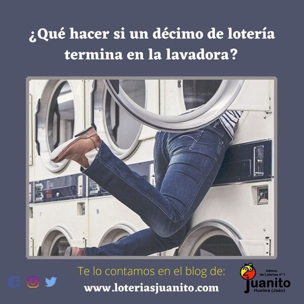 Décimos de loterías en la lavadora
